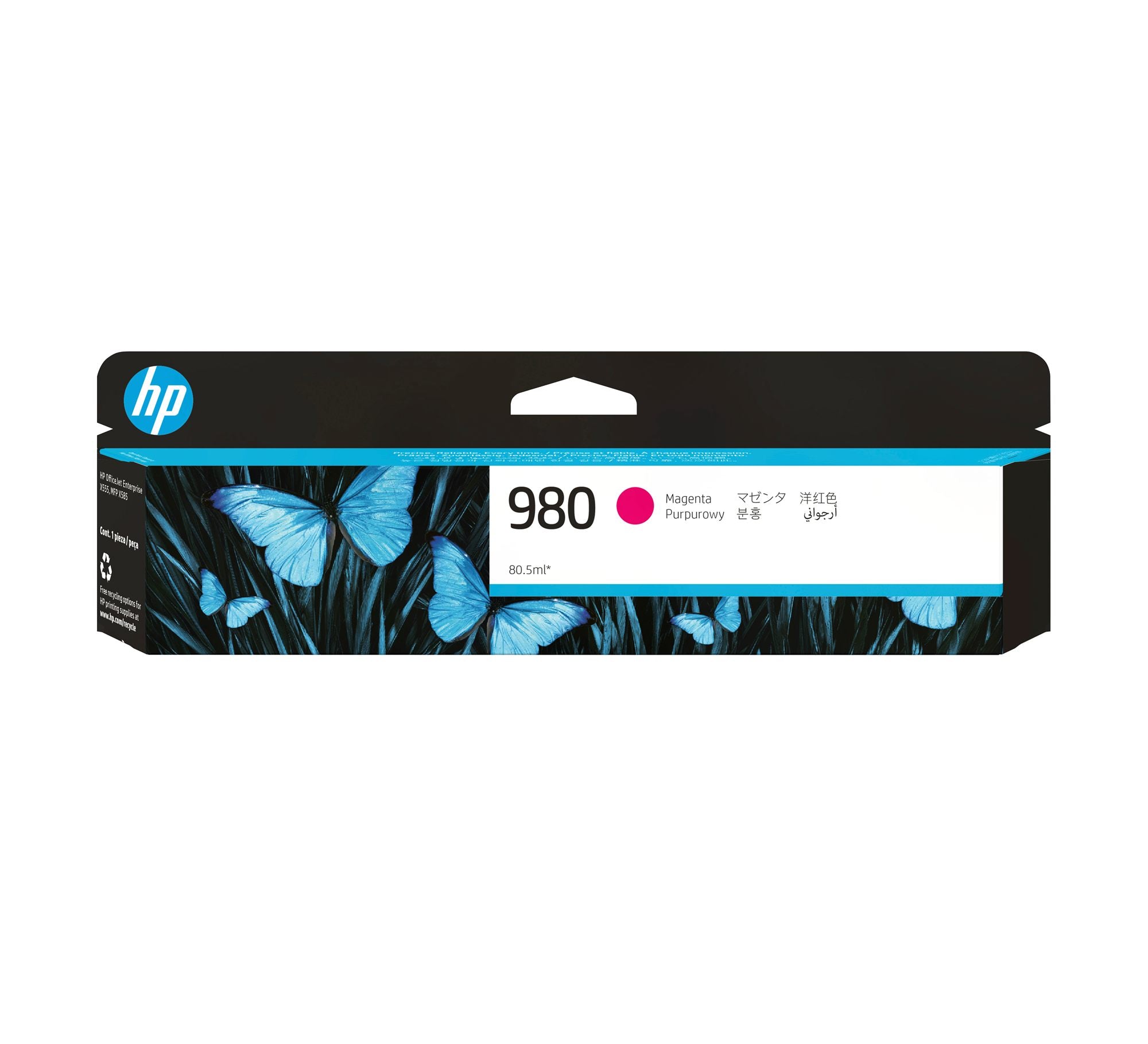HP 980A original Ink cartridge D8J08A magenta standard capacity 80.5ml 6.600 pages 1-pack Office jet Enterprise