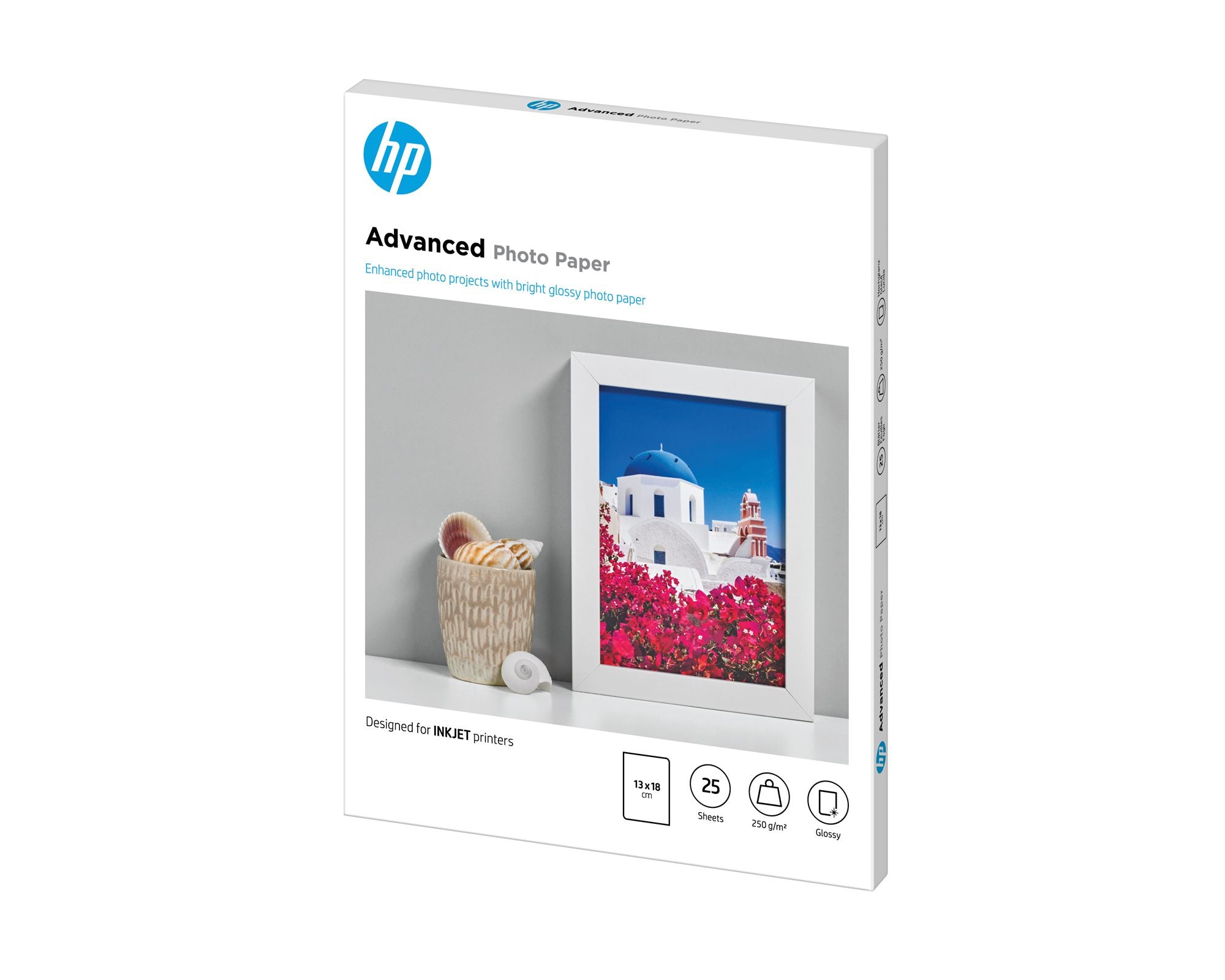 HP original Advanced glossy photo paper Ink cartridge Q8696A 250g/m2 130x180mm 25 sheets 1-pack borderless