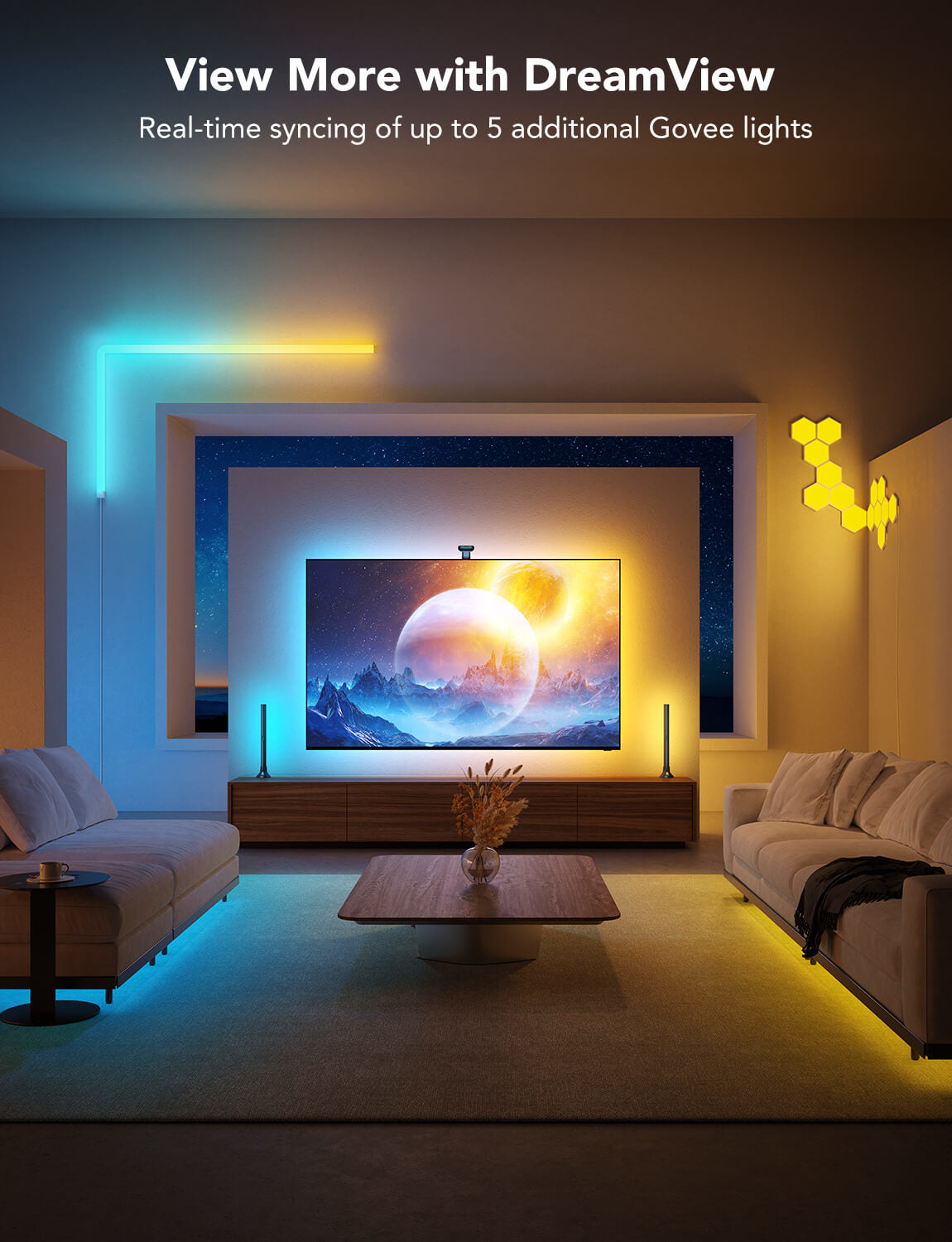 Govee H605C Envisual TV Backlight T2 | Bande LED | pour TV 75-85 pouces, RGBIC, Wi-Fi+Bluetooth