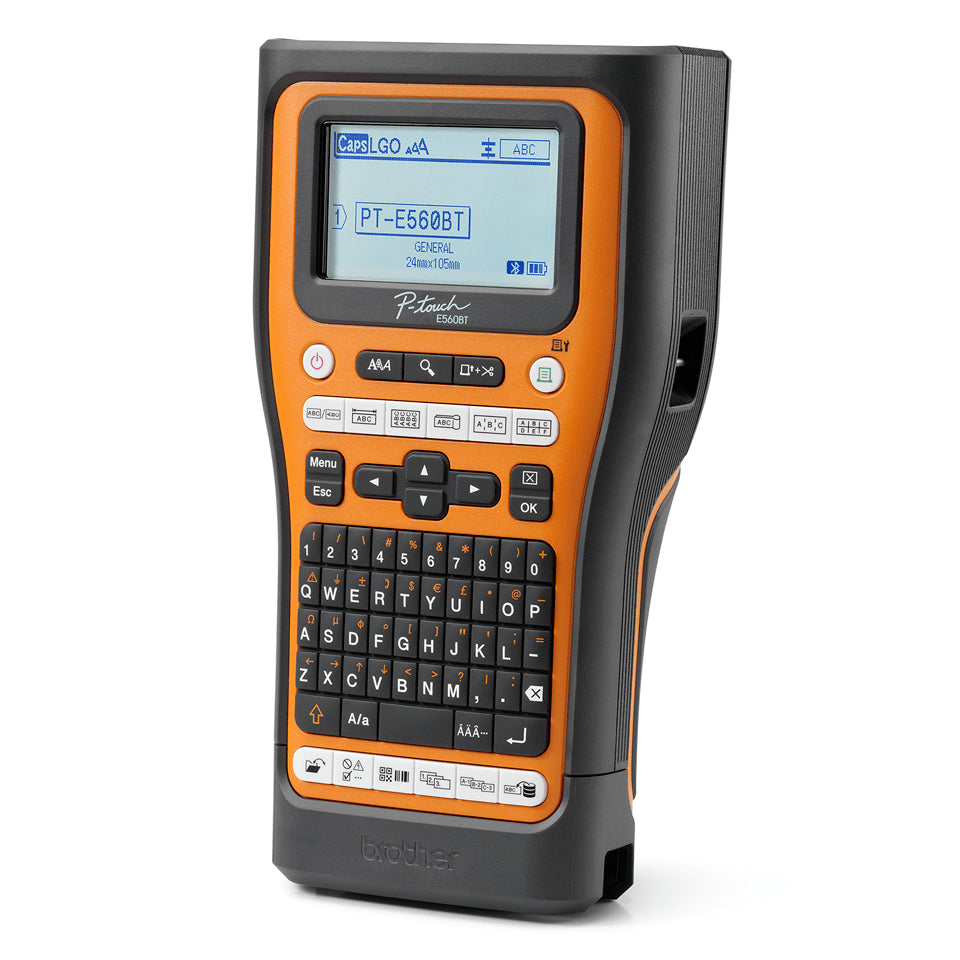 BROTHER Bluetooth connectable electrician labeller 24mm max tape QWERTY keyboard delivered with case and 4 ribbons