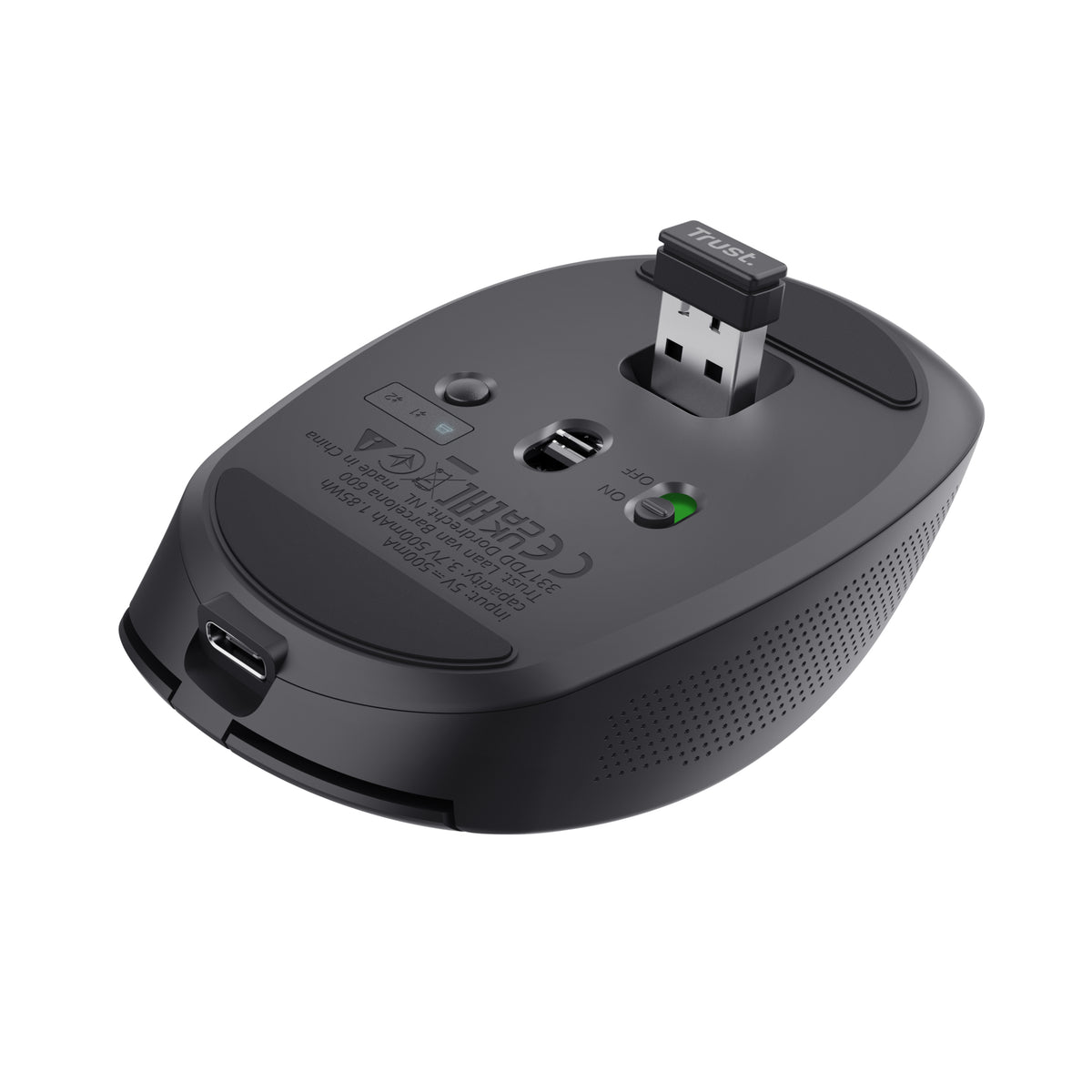 TRUST Souris sans fil OZAA Compact multi-connexion - Noire