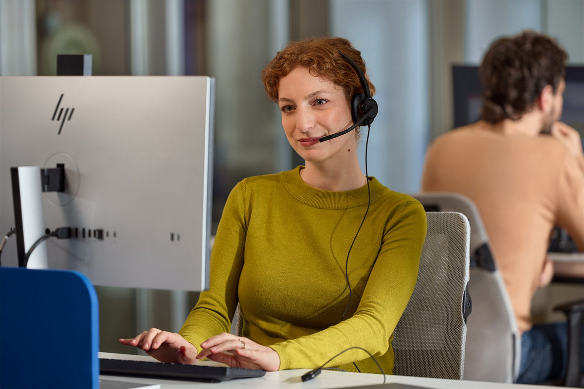 HP Poly Mission 415 Monaural USB Wired Headset Classic Bulk WW