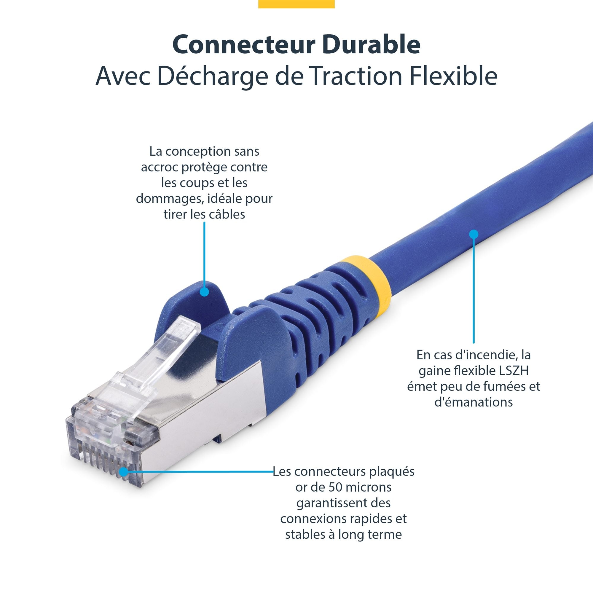 1m Blue CAT8 Ethernet Cable - LSZH