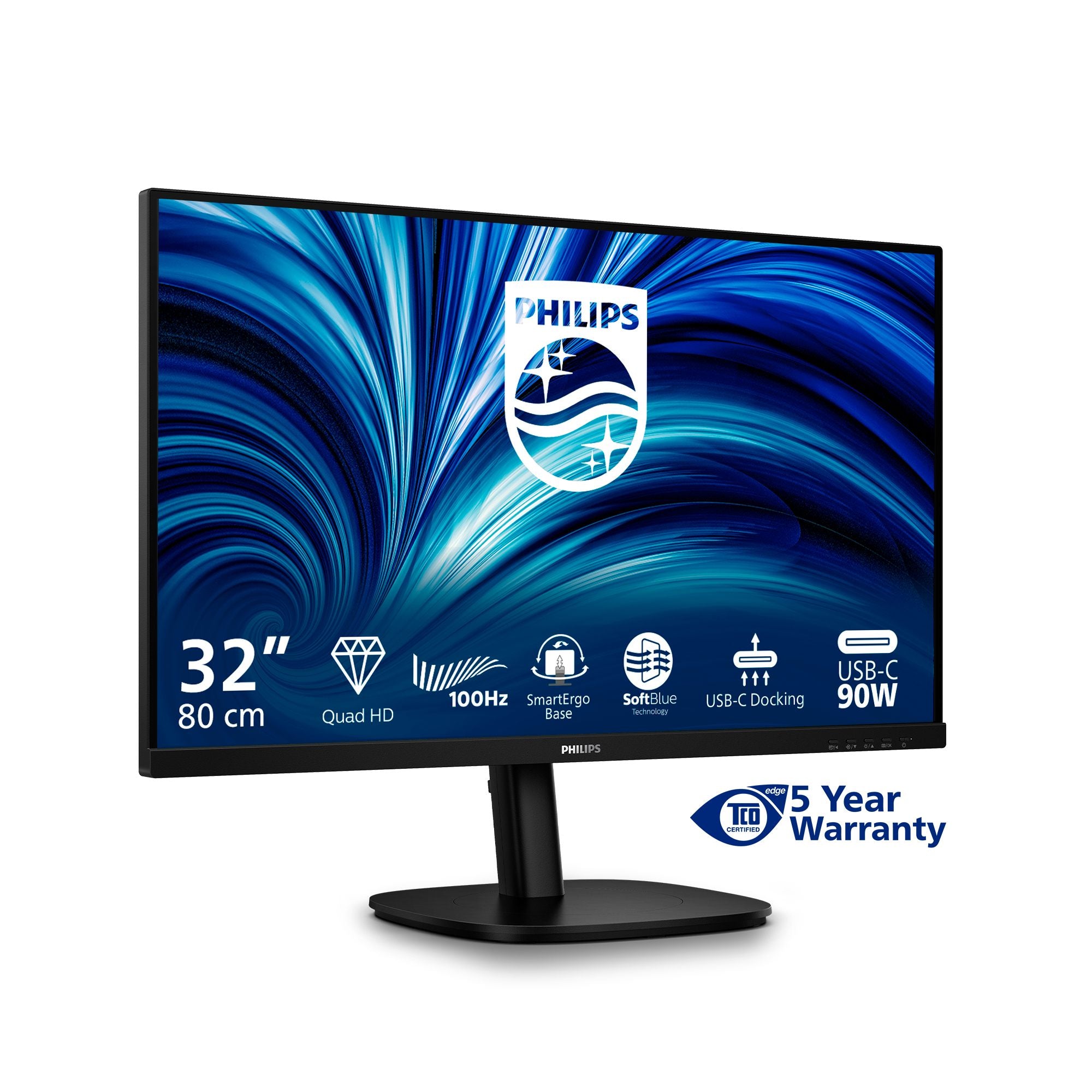 PHILIPS 32B2U3601/00 31.5p QHD IPS 100Hz 16:9 HDMI 2.0 DP 1.4 USB-C