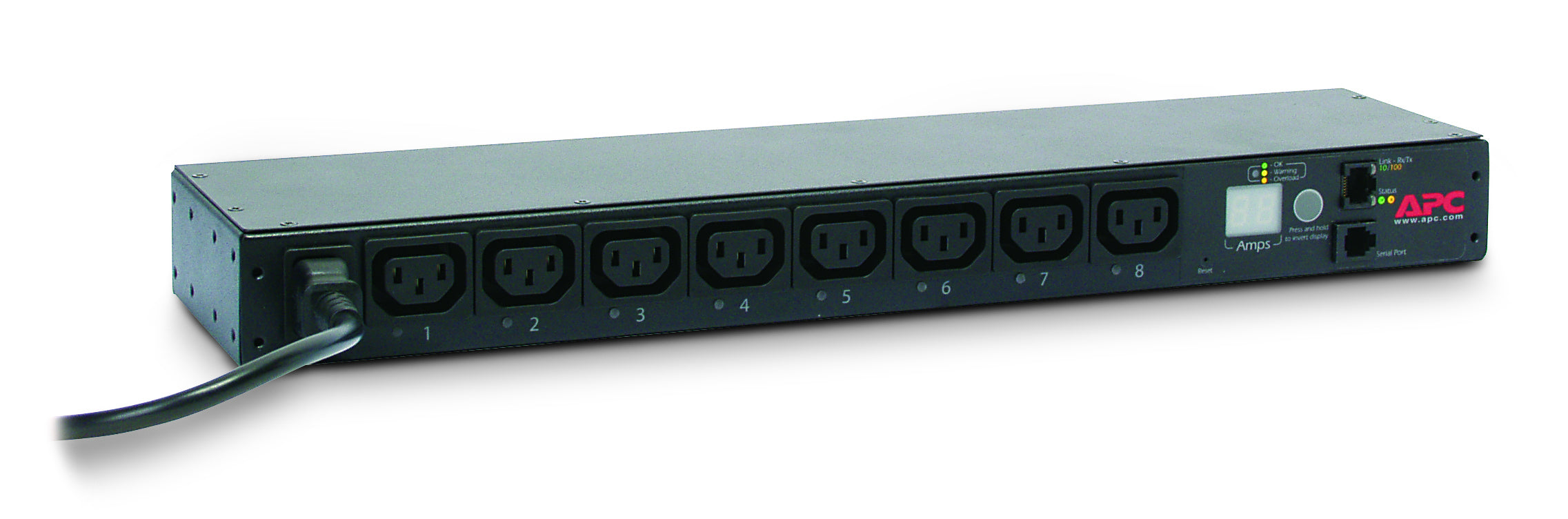 APC Switched Rack PDU AP7920B AC 200/208/230V 2300VA Ethernet input IEC 60320 C14 oc 8 power IEC 60320 C13 1U 19 1.9m cord BK