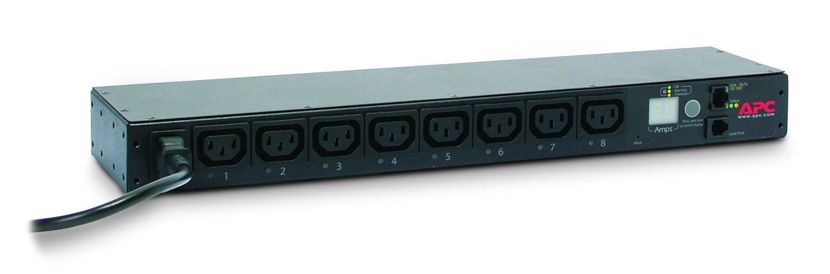 APC Switched Rack PDU AP7920B AC 200/208/230V 2300VA Ethernet input IEC 60320 C14 oc 8 power IEC 60320 C13 1U 19 1.9m cord BK