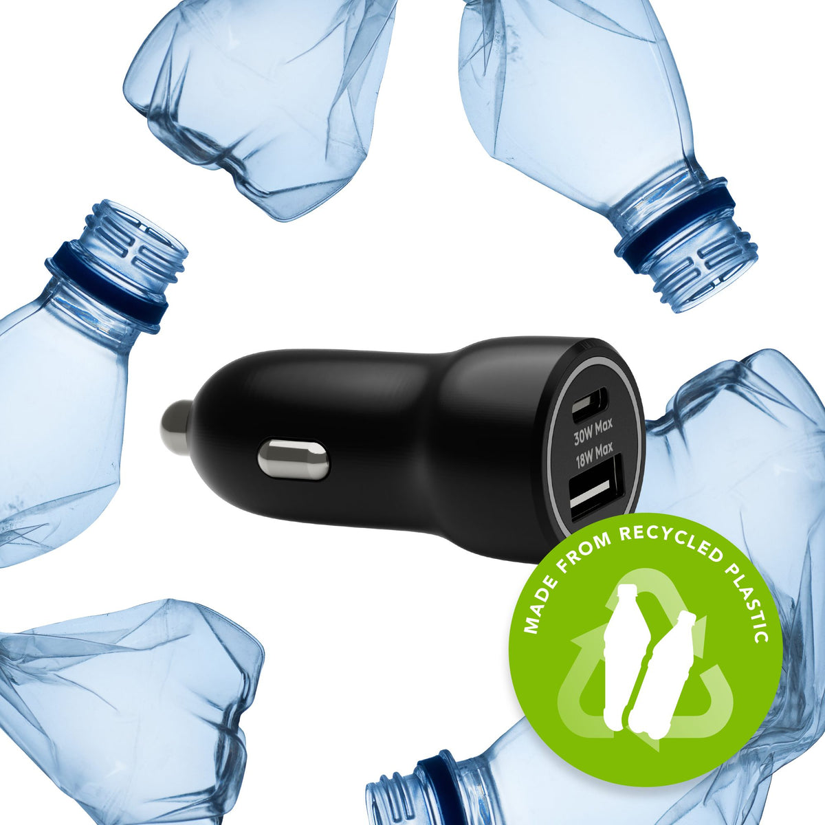 rechargeCarChargerUSBC30W+USBA18WBLK