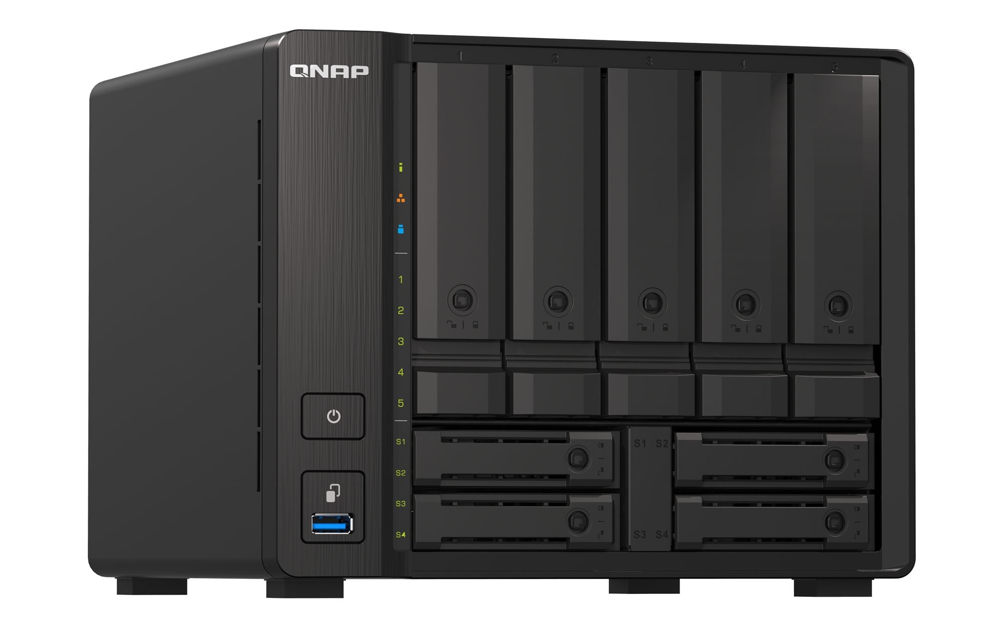 Desktop 9Bay NAS 8B RAM 10Gbe Black