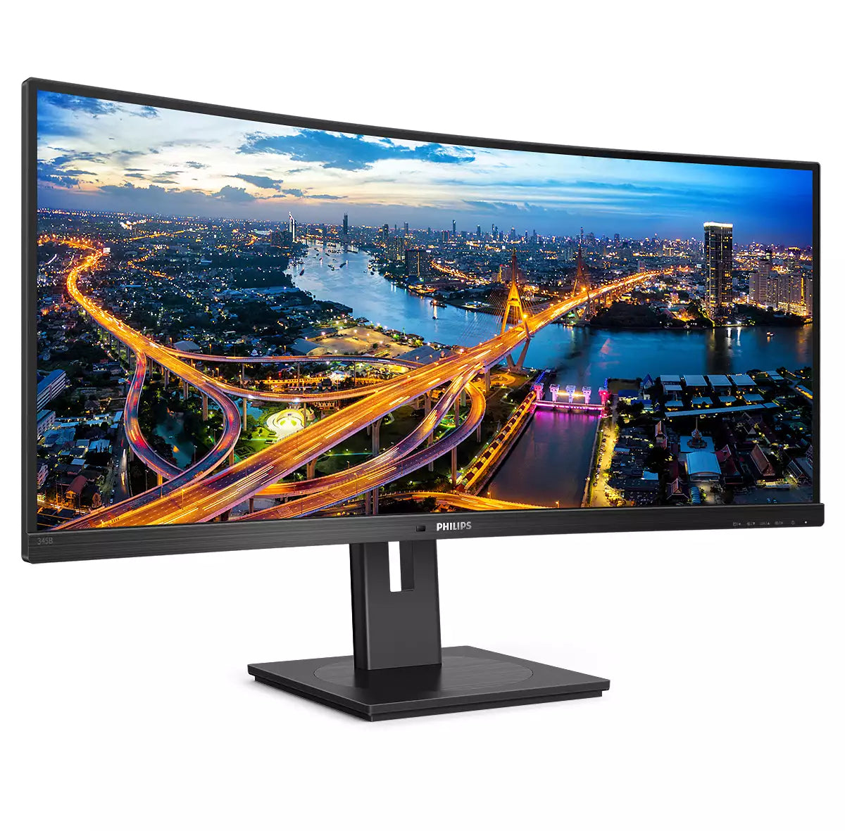 PHILIPS 345B1C - écran  incurvé - 34" - 3440 x 1440 WQHD @ 100 Hz - VA - 300 cd/m² - 3000:1 - 5 ms - 2xHDMI, DP- haut-parleurs