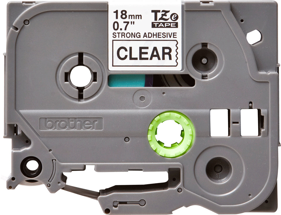 BROTHER P-TOUCH TZE-S141 noir sur clear 18mm extra gluey