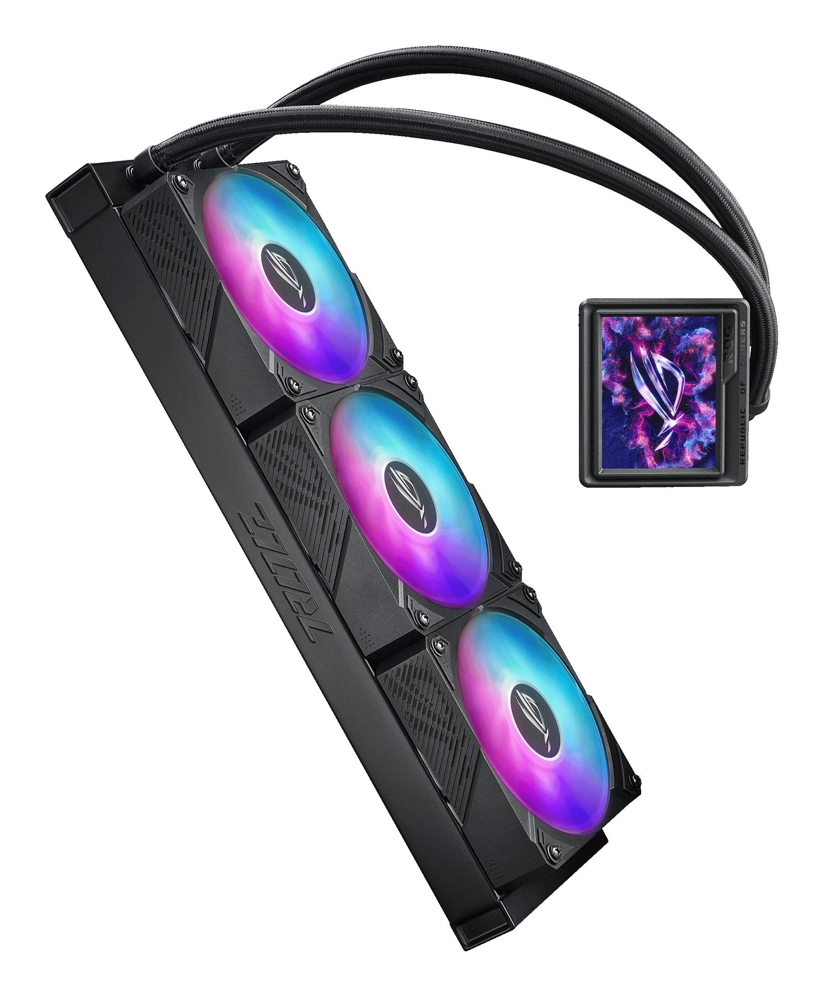 ASUS ROG Ryujin III 360 ARGB Extreme all-in-one liquid CPU cooler with Aseteks Emma Gen8 V2 pump