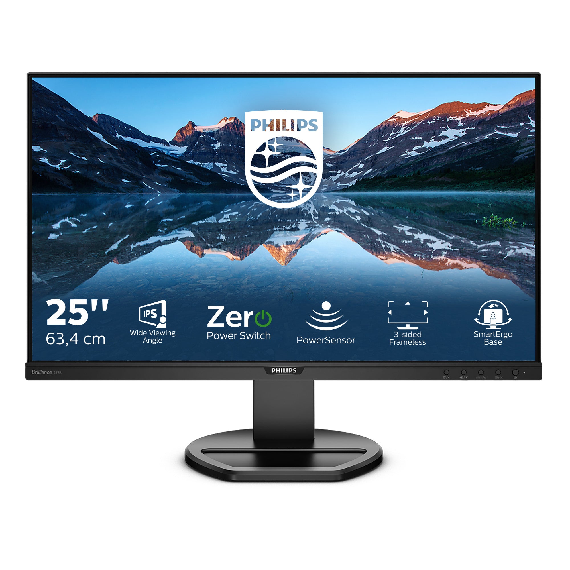 PHILIPS 252B9/00 LCD 25p 16/10 5ms-300 cd/m2 WUXGA 1920x1200 VGA-HDMI-DP- HP 2w GAR 3 ans