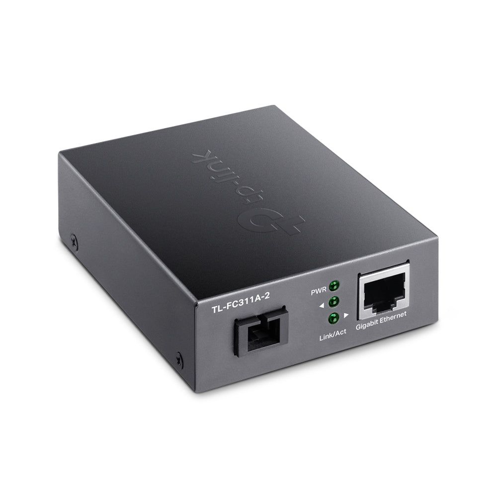 TP-Link FC311A-2 (TL-FC311A-2) 10/100/1000 Mbps RJ45 to 1000 Mbps Single-mode SC WDM Bi-Directional Fiber Converter
