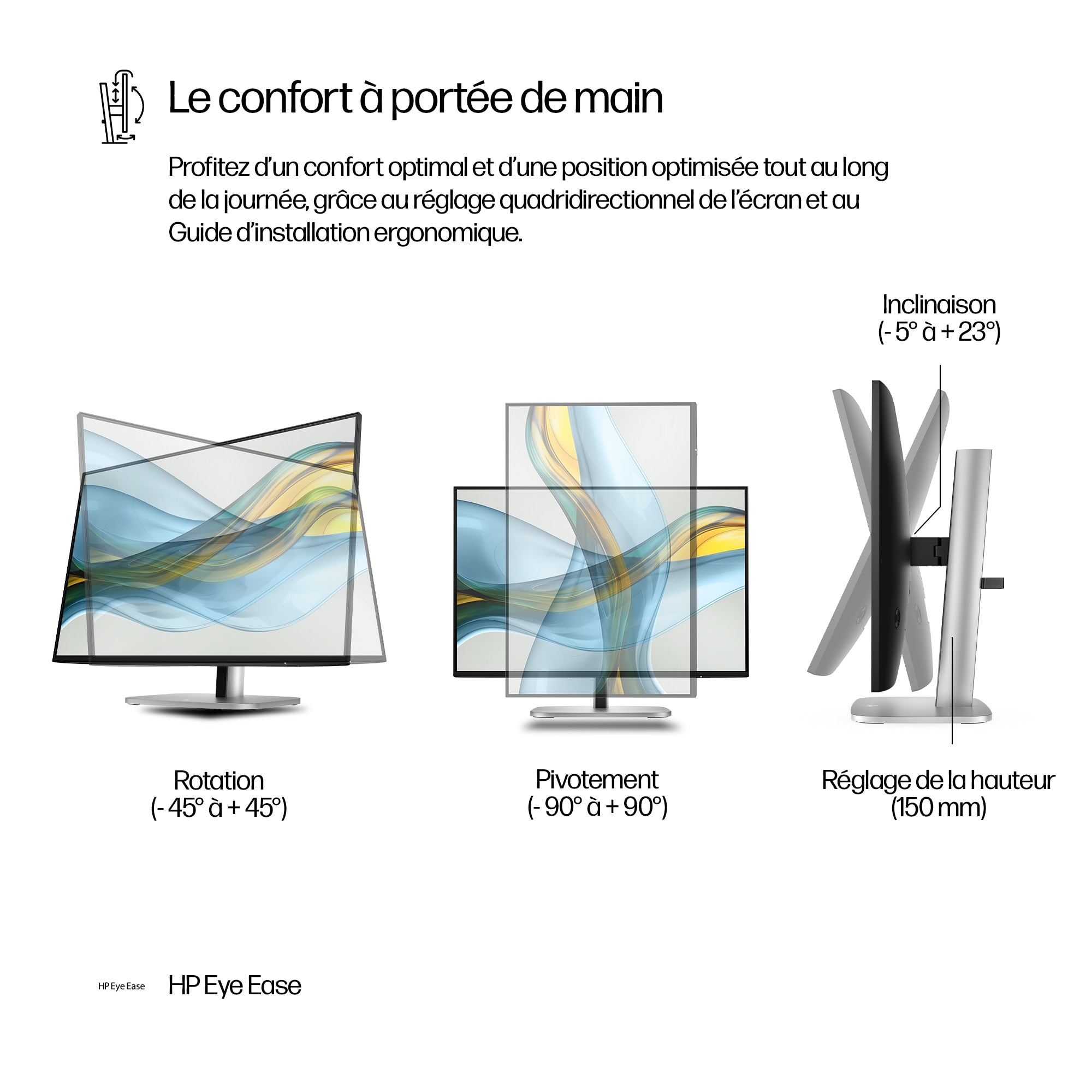 Moniteur HP S5 Pro 524PN - WUXGA 23,8" (1920 x 1200) 100Hz, IPS, 5 ms, HDMI, DisplayPort