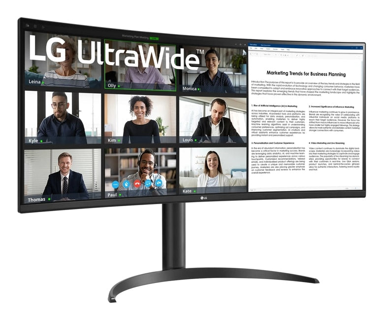 "LG 34WR55QK-B écran plat de PC 86,4 cm (34"") 3440 x 1440 pixels Wide Quad HD Noir"