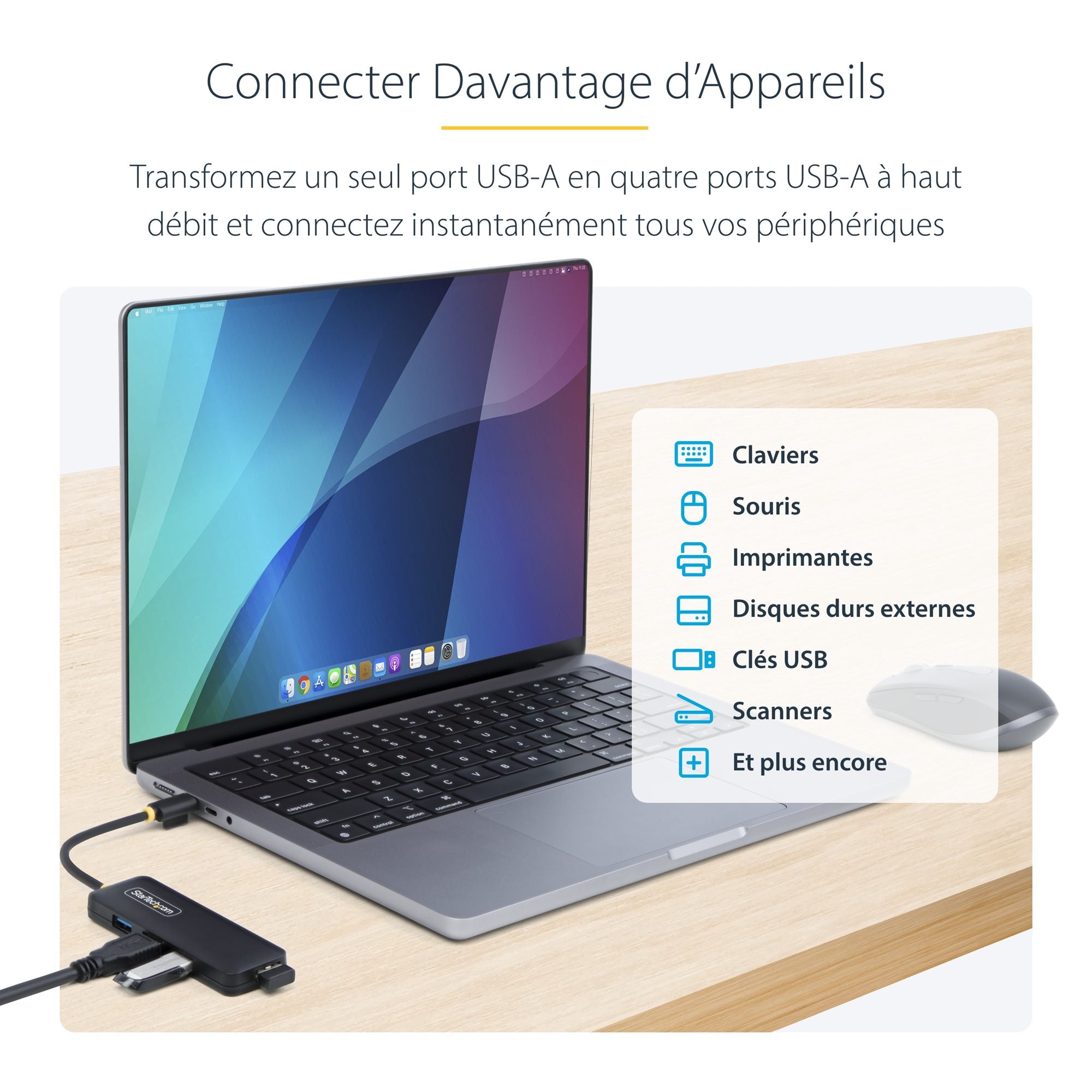 4-Port USB-C Hub Bus Powered 5Gbps