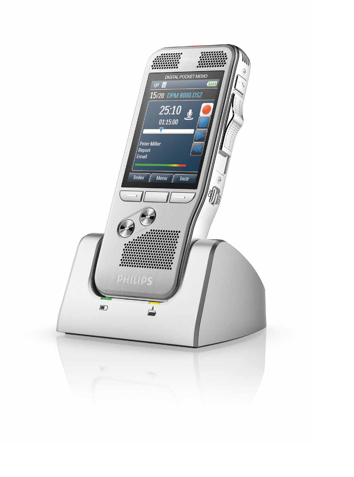 PHILIPS PocketMemo DPM8100 : Enregistreur vocal, argent