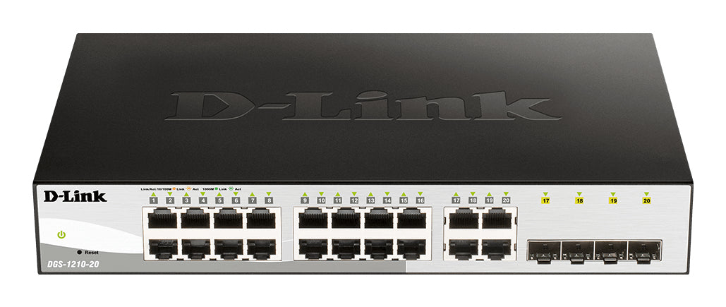 D-LINK 20-Port Layer2 Smart Managed Gigabit Switch dlink green 3.0 16x 10/100/1000Mbit/s TP RJ-45 Port4x TP Combo Port/SFP Slot