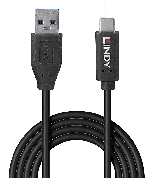 LINDY 1.5m USB 3.2 Type A to C Cable 10Gbps GRS