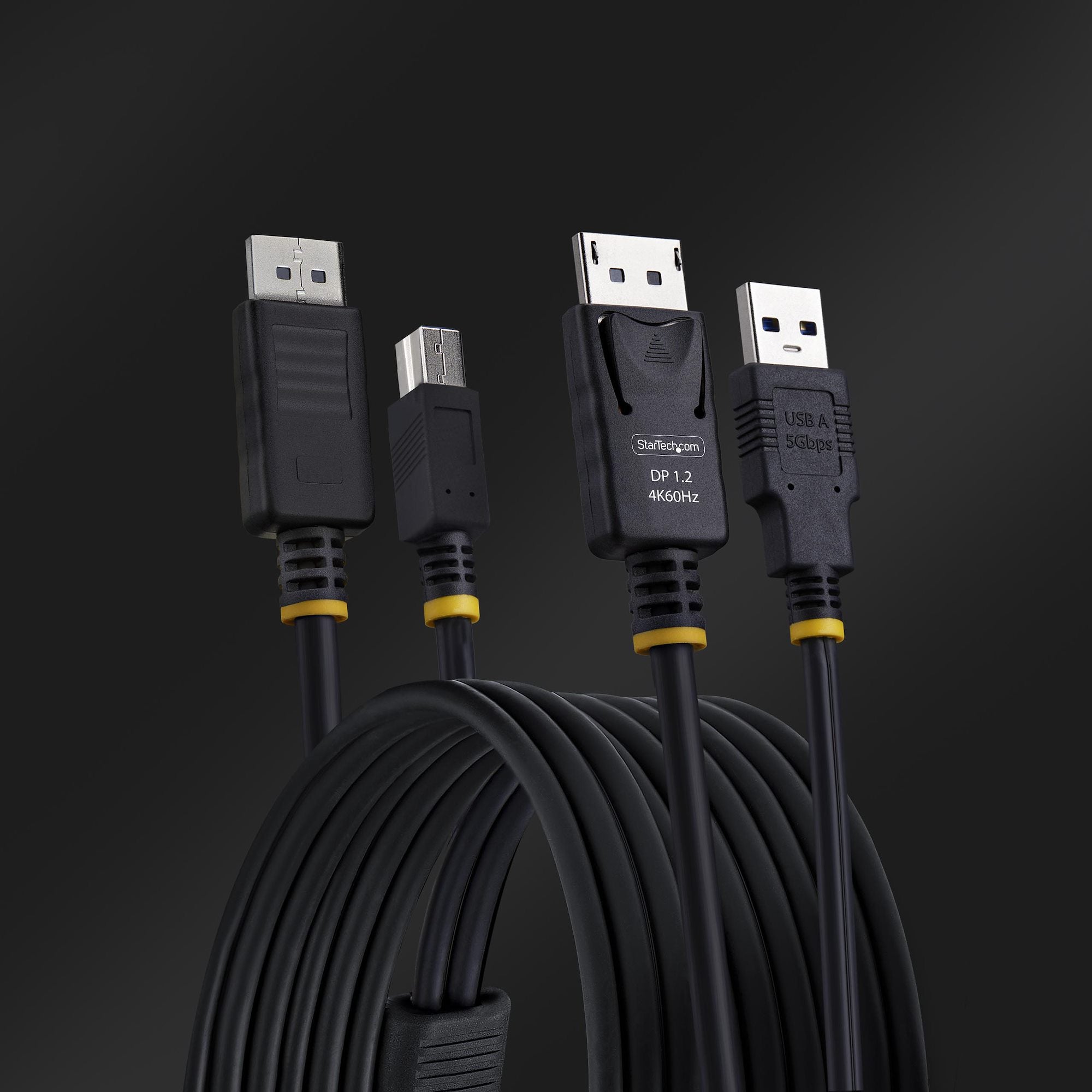 DisplayPort and USB 5Gbps KVM Cable