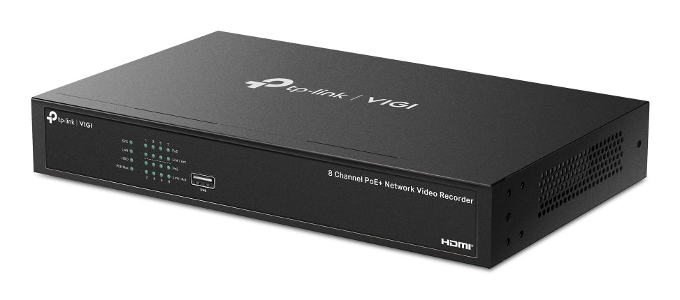 TP-LINK 8 Channel PoE+ Network Video Recorder 10/100 Mbps PoE+ 53W