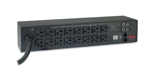 APC Metered Rack PDU AP7802B Rack AC 100/120V input NEMA L5-30 output connectors 16 NEMA 5-20 2U 3.65m cord