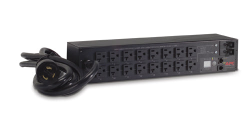APC Switched Rack PDU AP7902B Rack AC 100/120V 2880VA input NEMA L5-30P output connectors 16 NEMA 5-20R 2U 3m cord Black