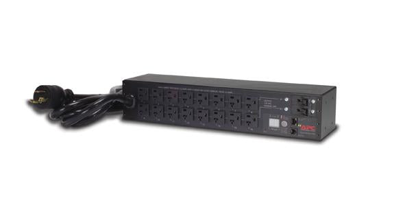 APC Switched Rack PDU AP7902B Rack AC 100/120V 2880VA input NEMA L5-30P output connectors 16 NEMA 5-20R 2U 3m cord Black