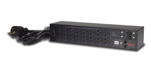APC Switched Rack PDU AP7902B Rack AC 100/120V 2880VA input NEMA L5-30P output connectors 16 NEMA 5-20R 2U 3m cord Black