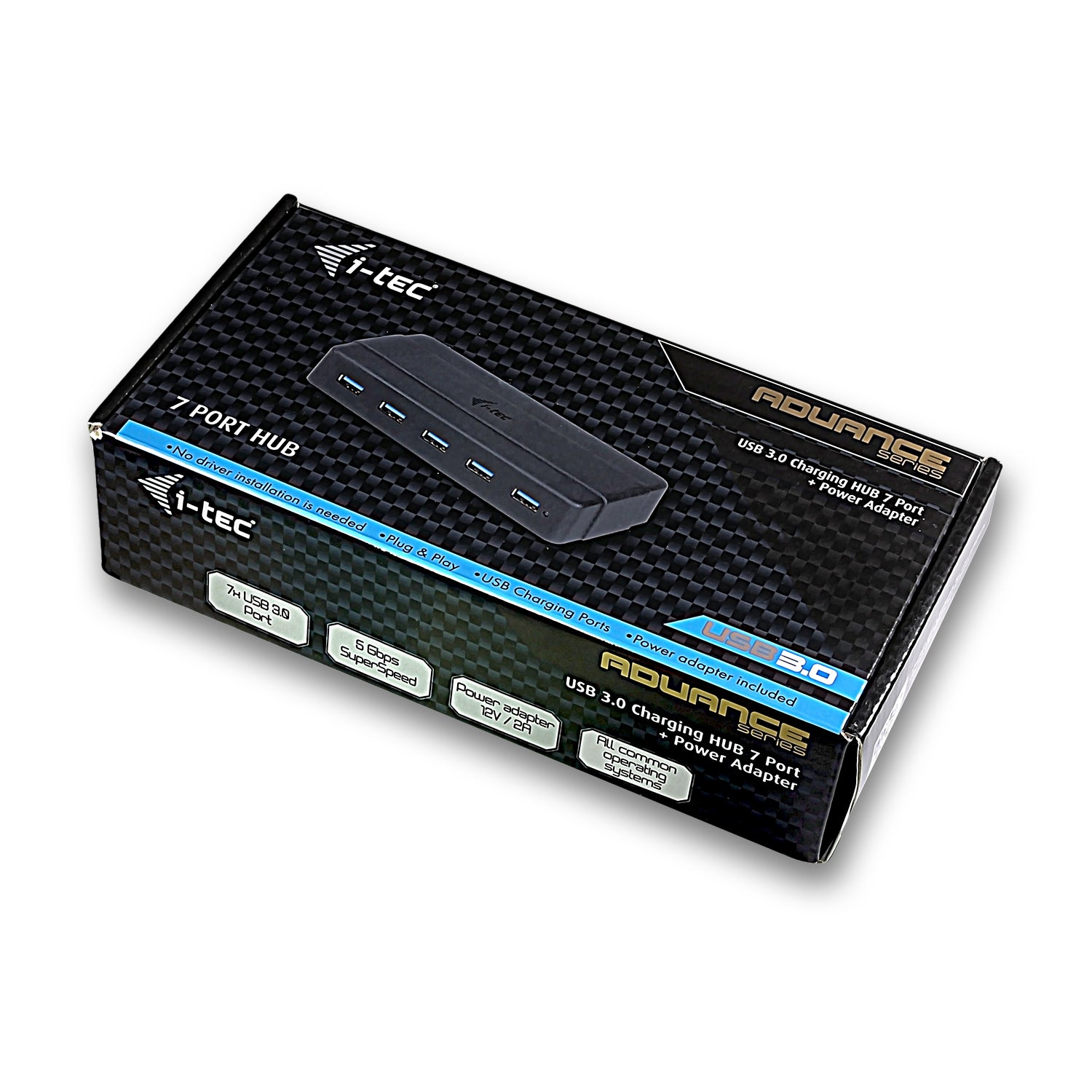 I-TEC USB 3.0 Advance Charging HUB 7 with power adapter 7xUSB Chargingport. For Tablets Notebooks Ultrabooks PC