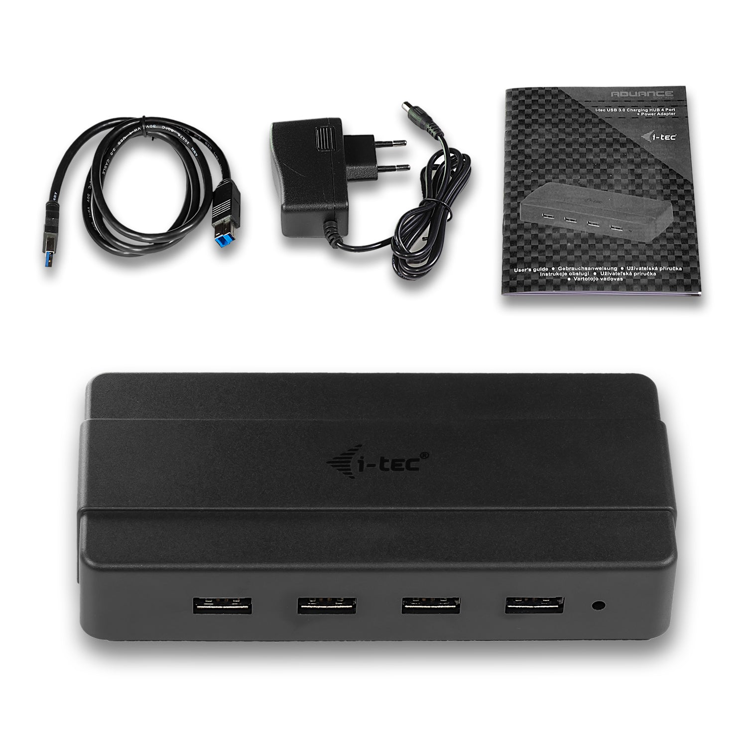 I-TEC USB 3.0 Advance Charging HUB 4 with power adapter 7xUSB Chargingport. For Tablets Notebooks Ultrabooks PC