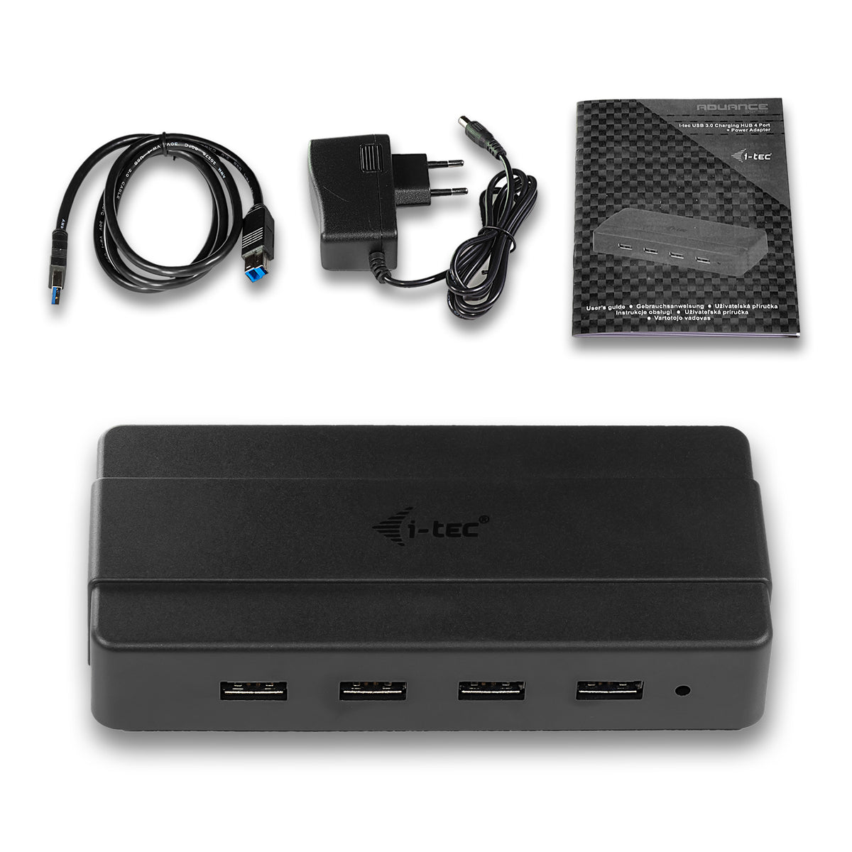 I-TEC USB 3.0 Advance Charging HUB 4 with power adapter 7xUSB Chargingport. For Tablets Notebooks Ultrabooks PC