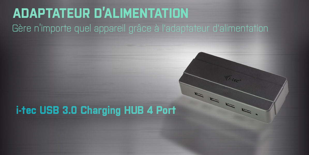 I-TEC USB 3.0 Advance Charging HUB 4 with power adapter 7xUSB Chargingport. For Tablets Notebooks Ultrabooks PC