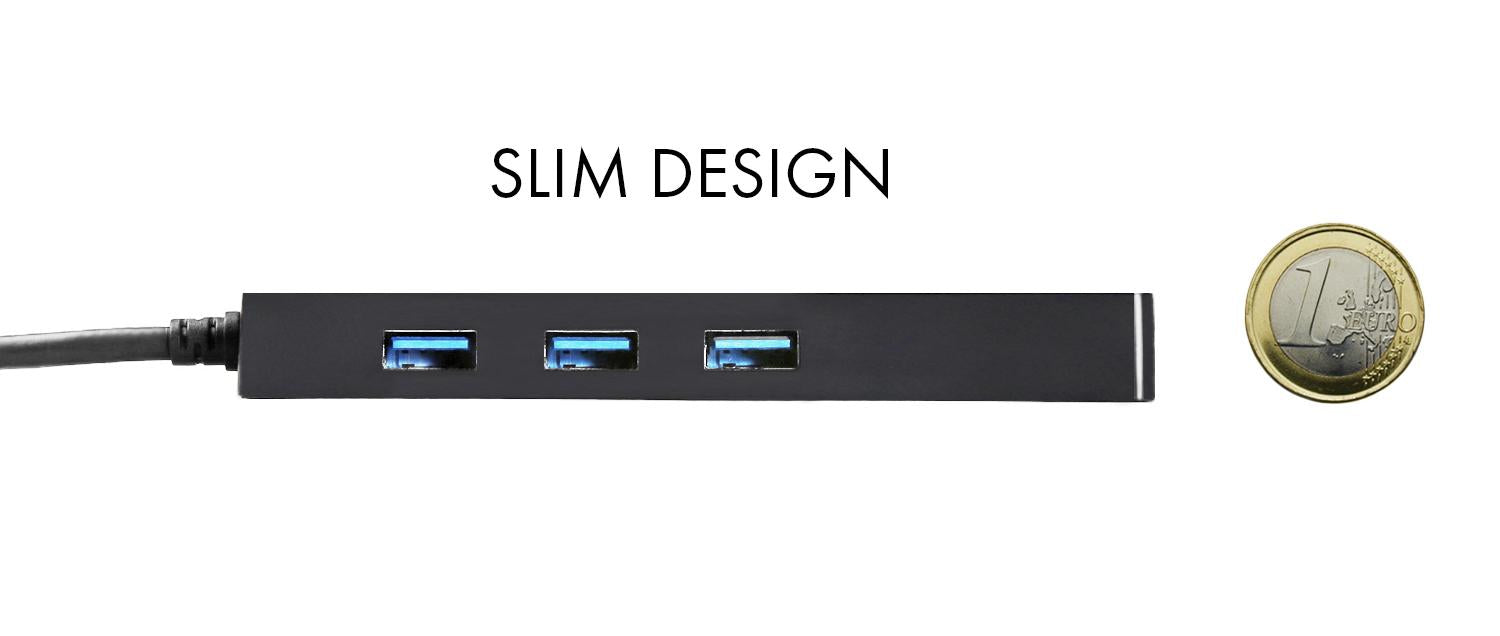 I-TEC USB C Slim HUB 3 Port with Gigabit Ethernet Adapter ideal for New Macbook Macbook Pro 2016 etc. compatible with Thunderbolt 3