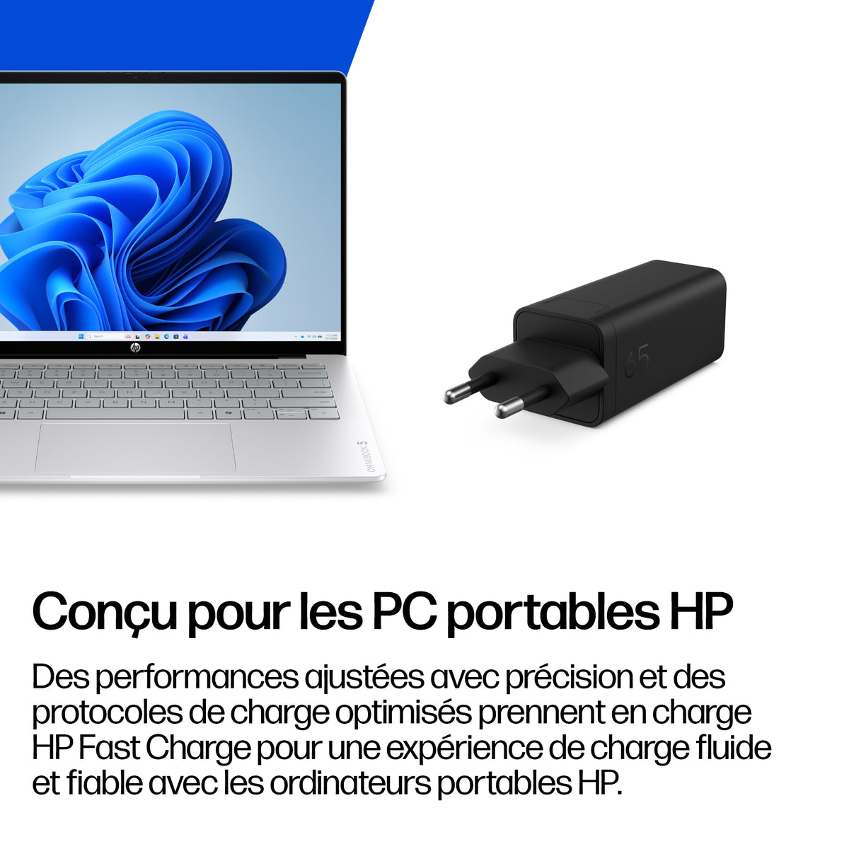 HP 65W GaN Wall CHRGR EMEA-INTL EN Loc-E