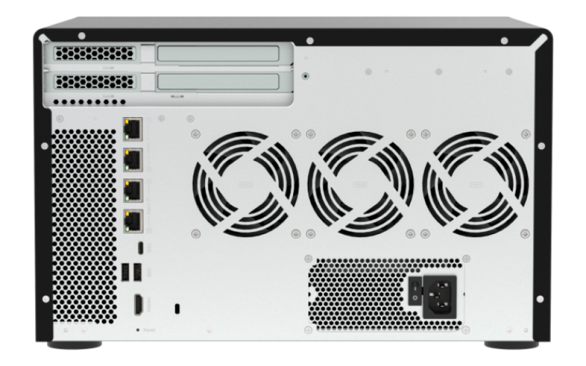 12-Bay QuTS hero NAS 8 x 3.5" SATA+4