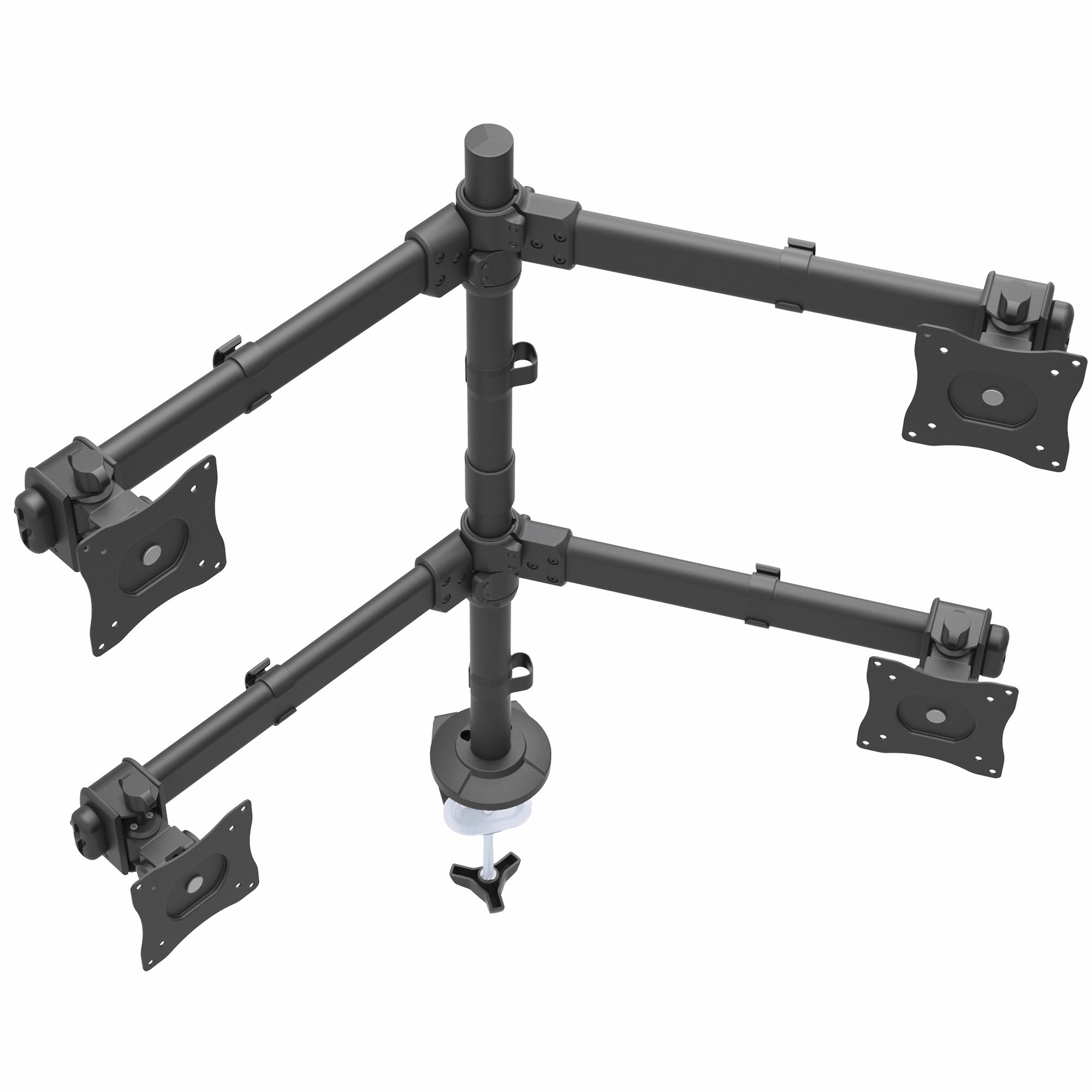 Desk Mount Quad Monitor Arm - Steel