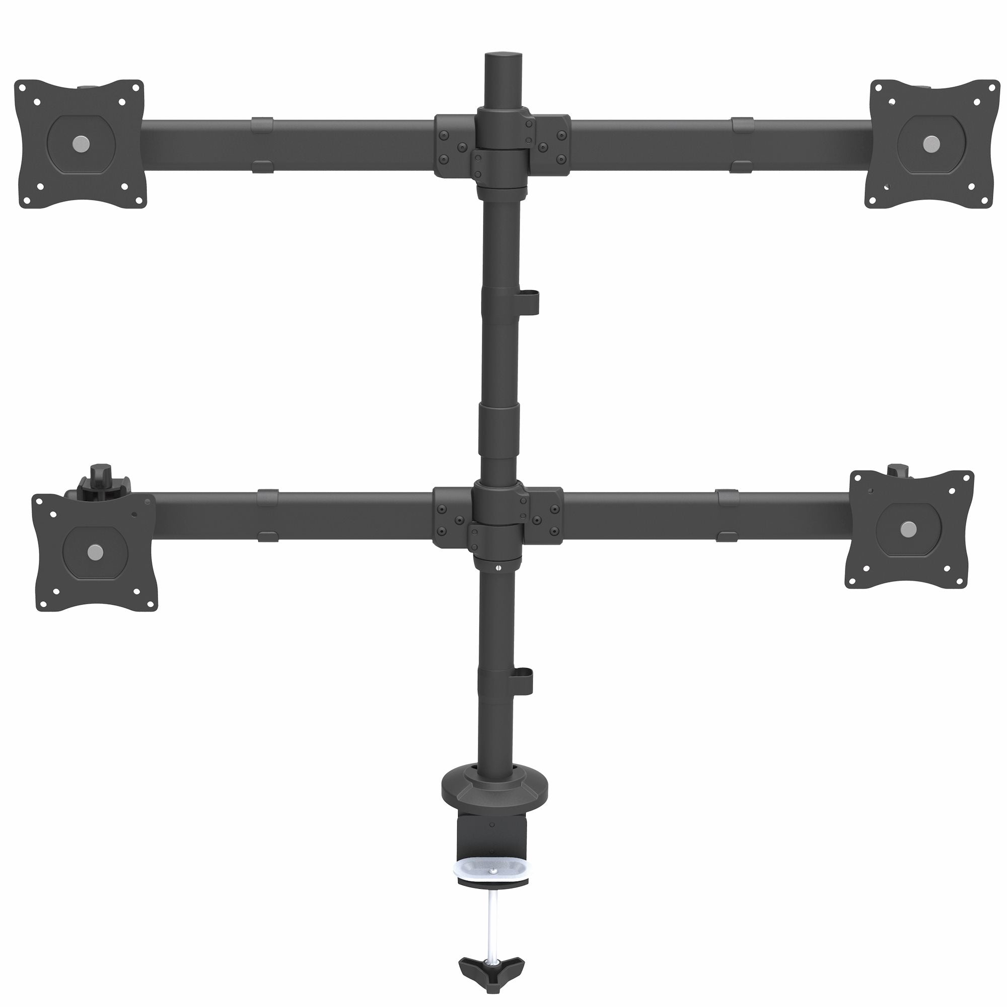 Desk Mount Quad Monitor Arm - Steel