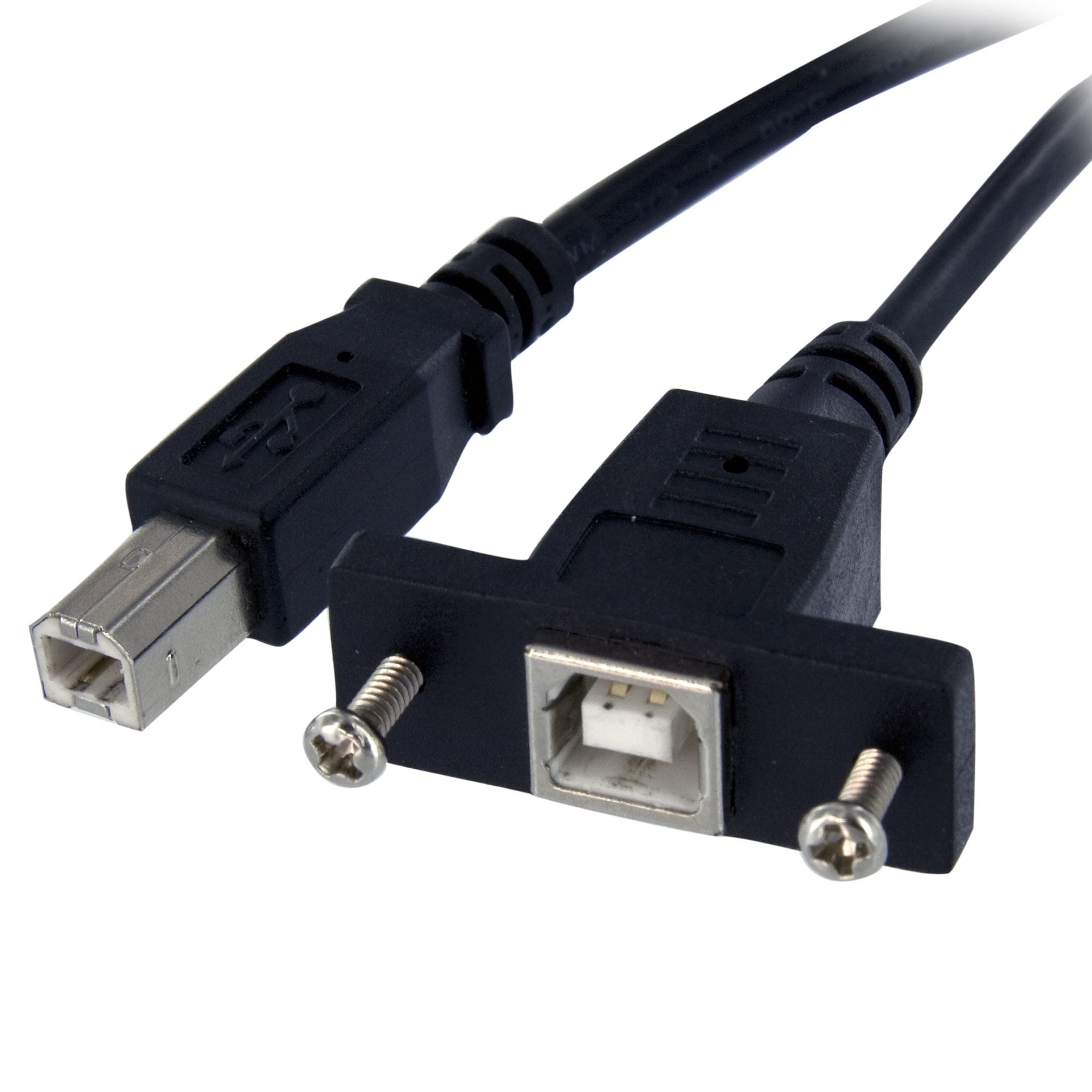 1ft Panel Mount USB B to B Cable - F/M