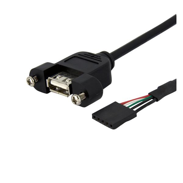 1ft Motherboard to Panel Mount USB Cable