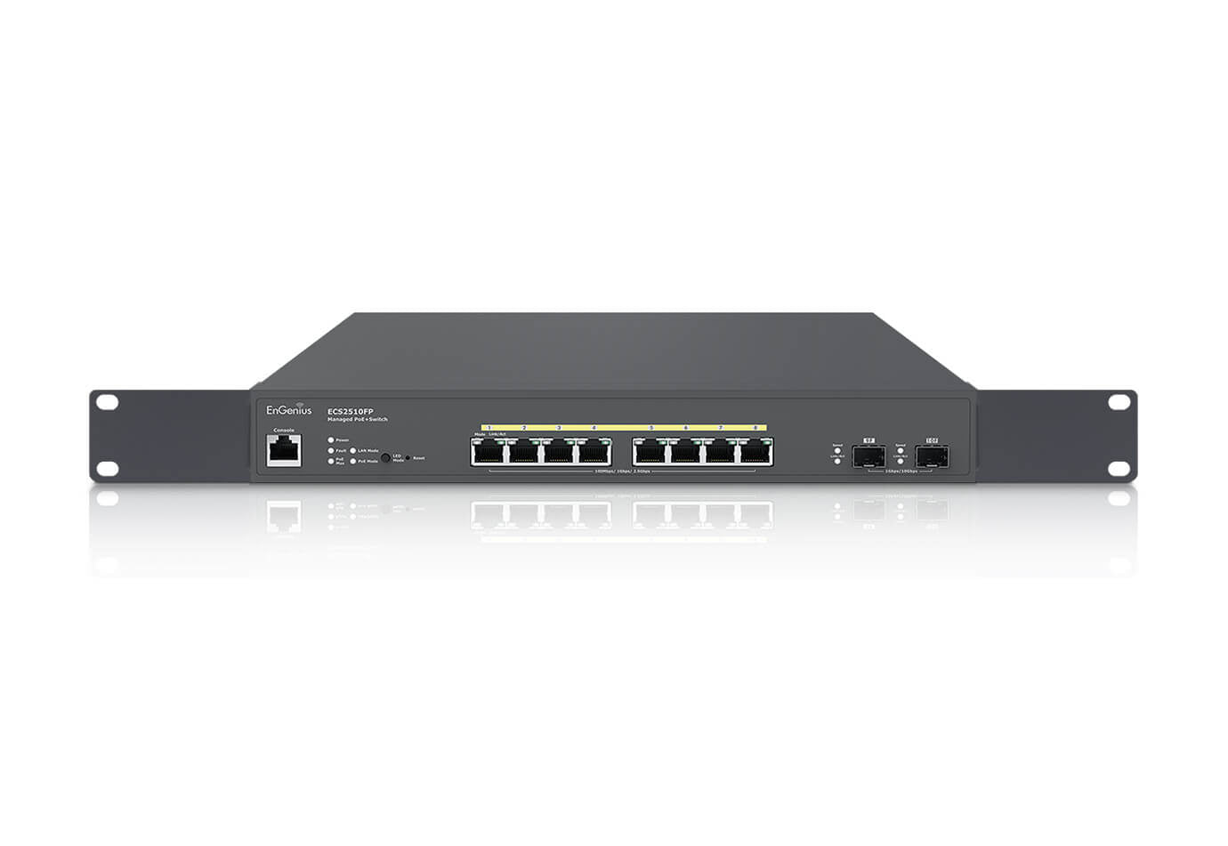 EnGenius ECS2510FP Commutateur géré 8x RJ45 2,5 GbE PoE+ 240 W, 2x SFP+, EnGenius Cloud