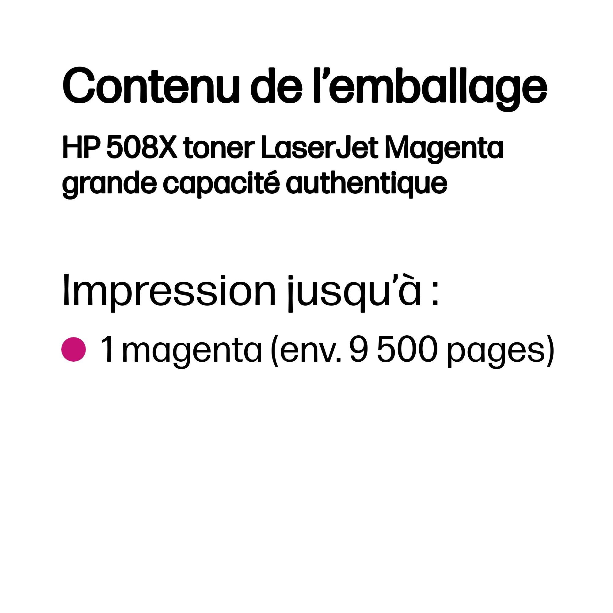 HP 508X original Toner cartridge CF363X magenta 9.500 pages high capacity