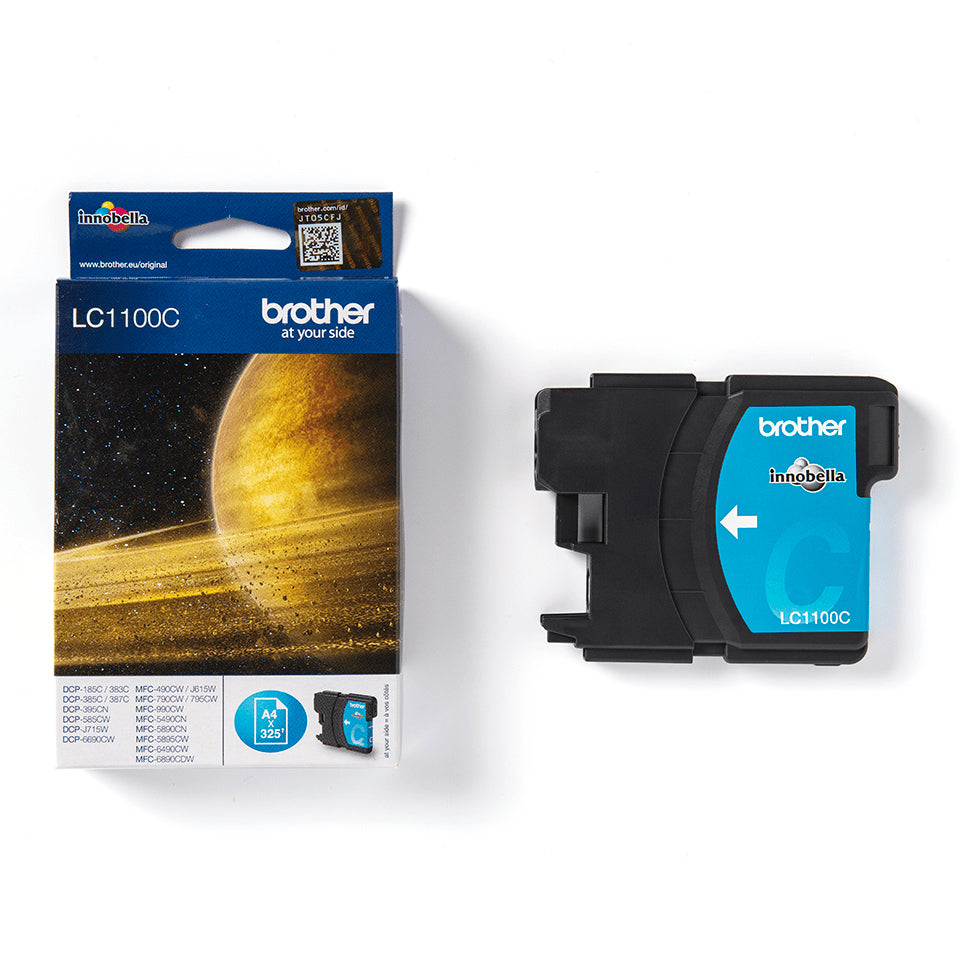 BROTHER LC-1100 cartouche d encre cyan capacité standard 5.5ml 325 pages pack de 1