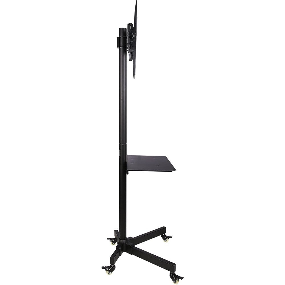 "Techly ICA-TR21 Support TV mobile 23-55"" jusqu'a 55kg étagere AV réglable"