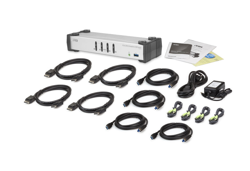 Aten CS1914 switch KVM DisplayPort 1.1/USB 3.0/HP - 4 ports