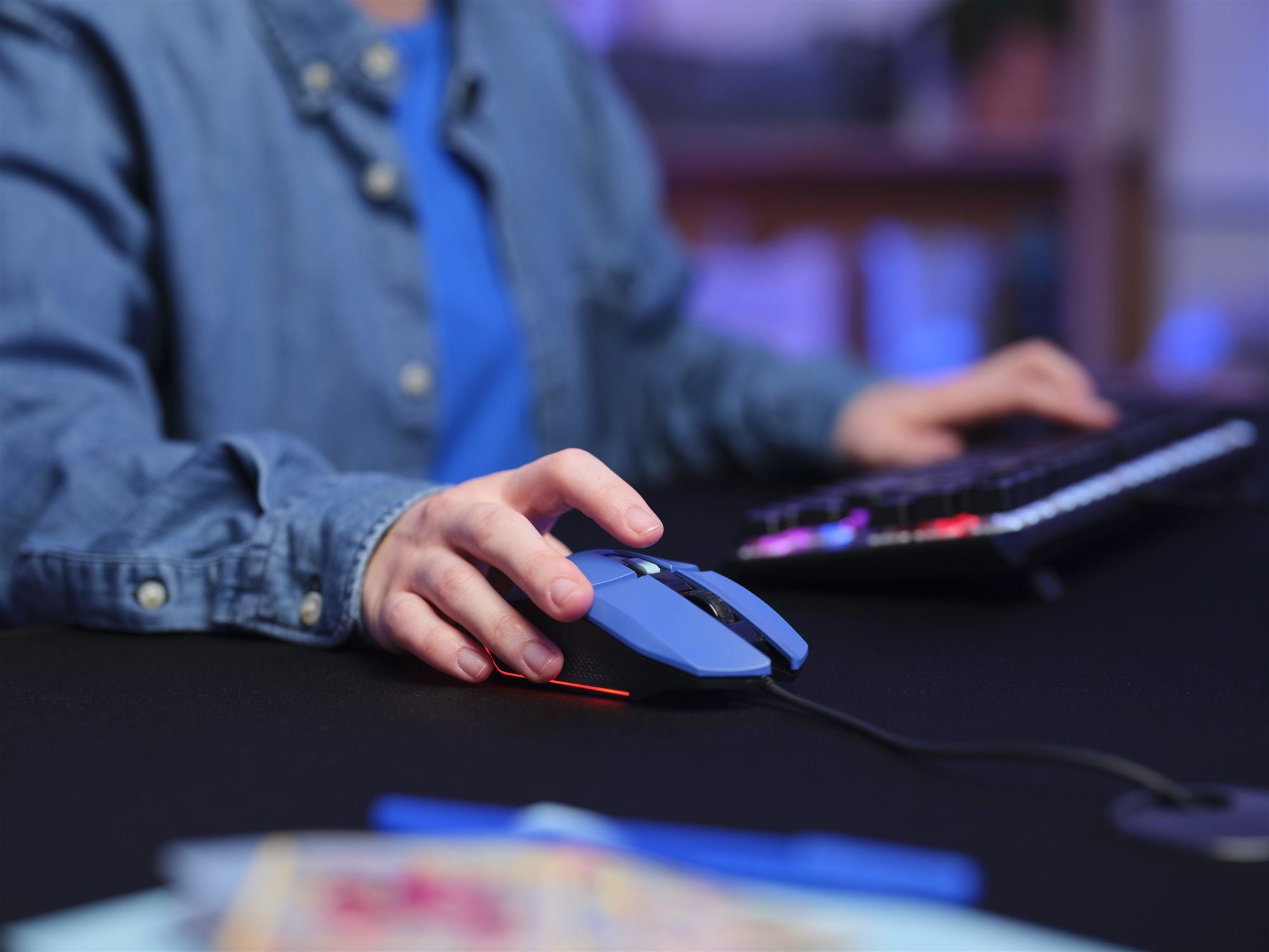 TRUST Souris gaming filaire FELOX rétroéclairée - Bleue