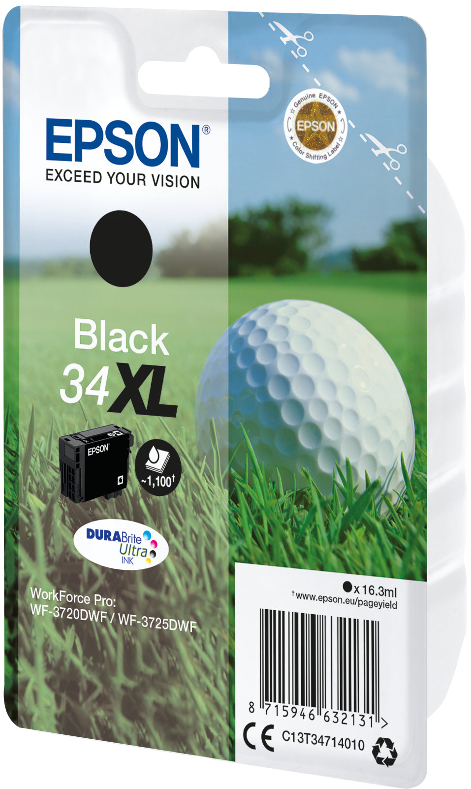 EPSON 4LB Singlepack 34XL Ink Black DURABrite Ultra 16.3ml Blister XL w/s