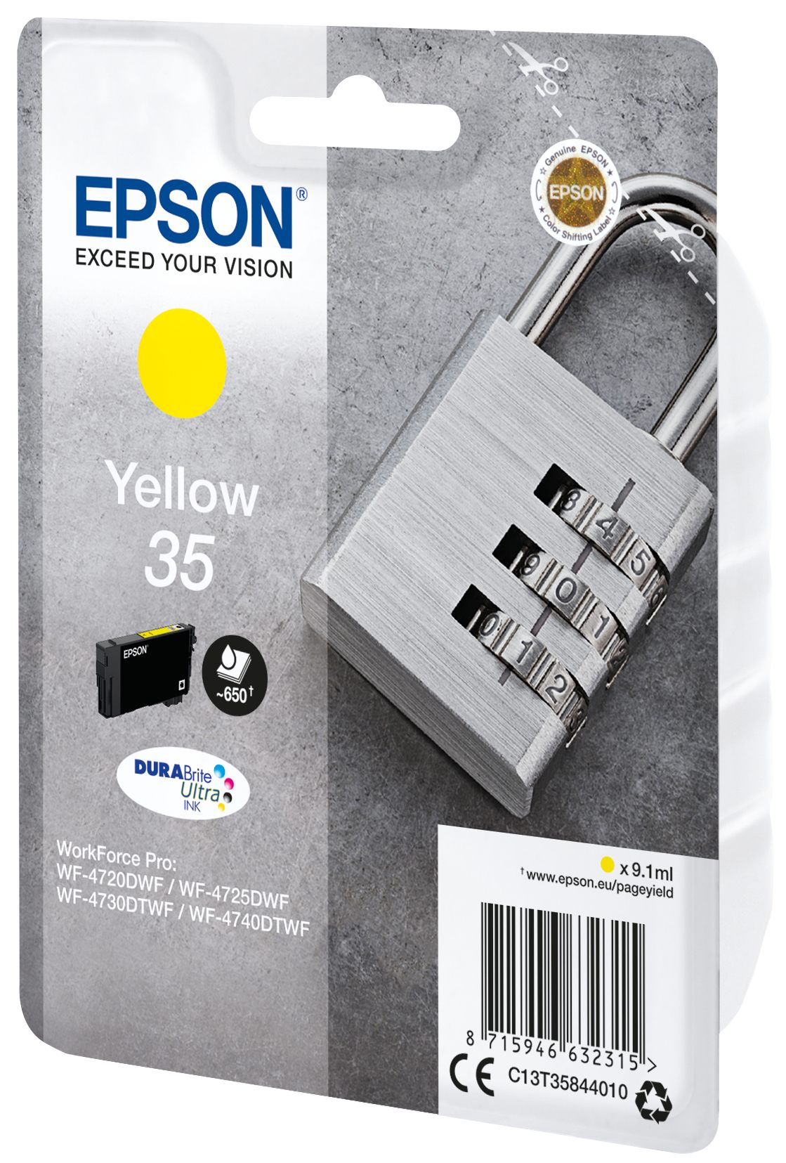 EPSON 2LB 35 Ink Yellow 9.1ml Blister w/s