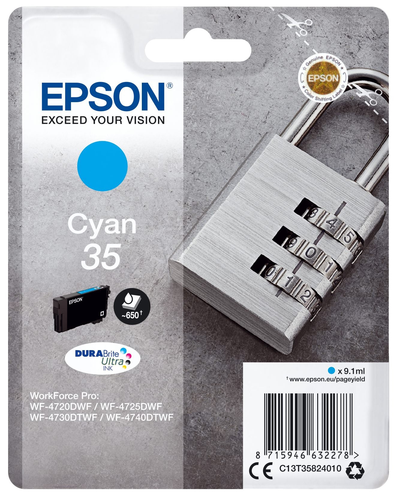 EPSON 2LB 35 Ink Cyan 9.1ml