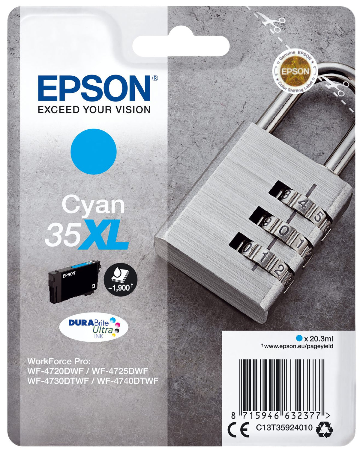 EPSON 2LB 35XL Ink Cyan 20.3ml